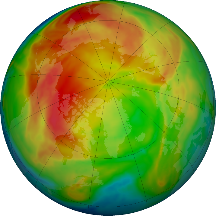 Arctic ozone map for 04 February 2021